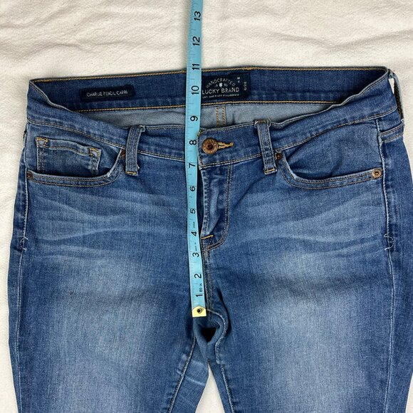 Lucky Brand Charlie Pencil Carpi Blue Jeans Size 6/28 Medium Wash Mid Rise Crop - Picture 15 of 16